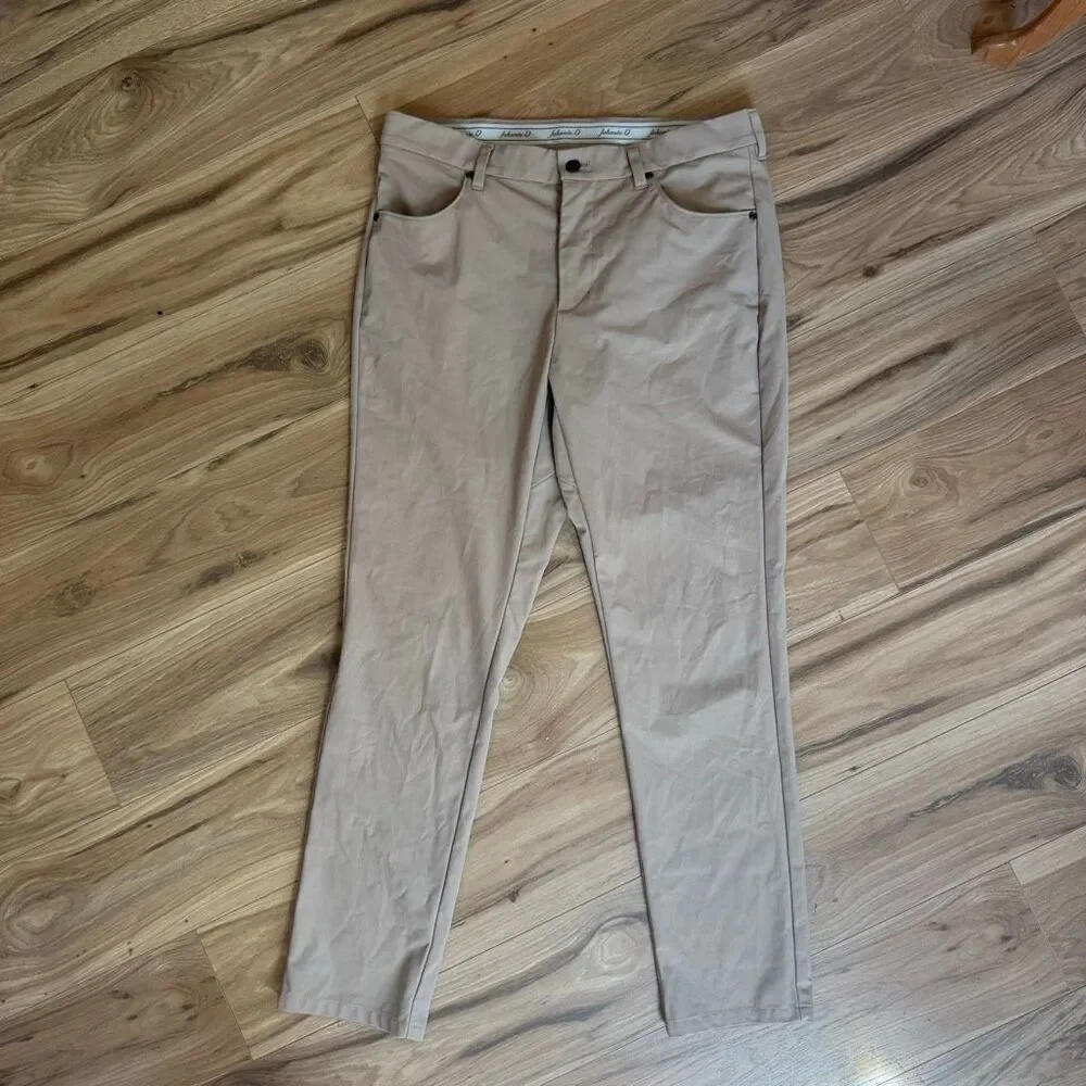 Johnnie-o Cross Country Flex Performance Pant Khaki Golf Chino Size 32/30